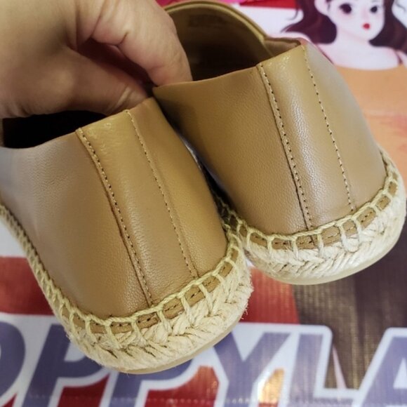 NWT!!! TORYBURCH EVERLY LEATHER ESPADRILLE (TIRAMISU) - Picture 2 of 7